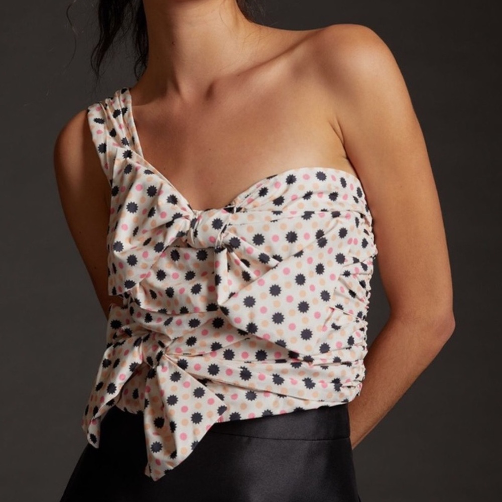 Maeve by Anthropologie One-Shoulder Printed Top | US 2